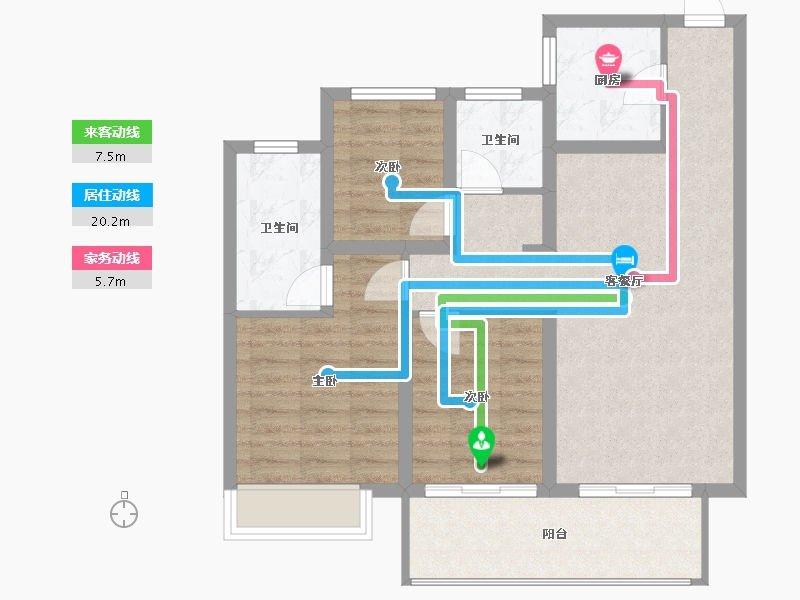 安徽省-滁州市-凯迪铂悦府-79.20-户型库-动静线