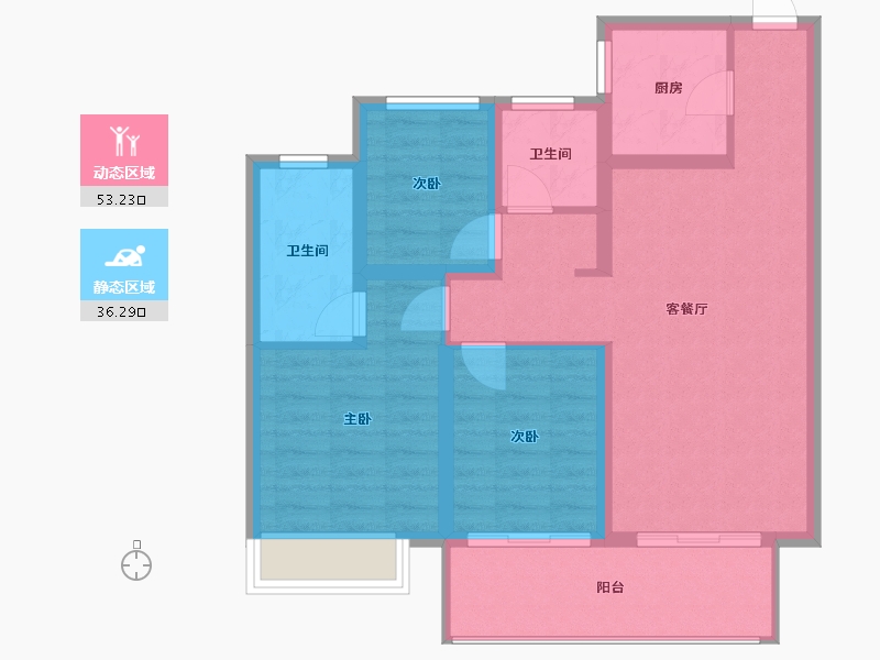 安徽省-滁州市-凯迪铂悦府-79.20-户型库-动静分区