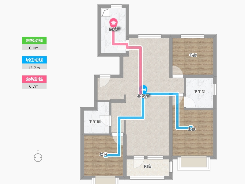 河北省-廊坊市-孔雀城宜园-87.20-户型库-动静线