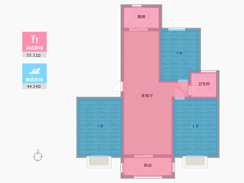 山东省-临沂市-宝丽未来城-100.00-户型库-动静分区