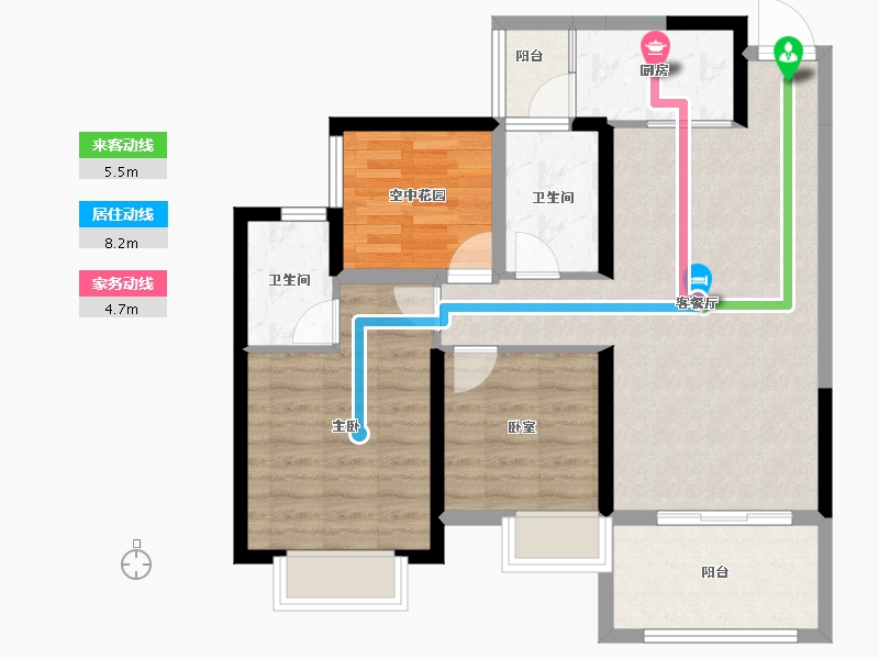 广西壮族自治区-南宁市-天湖御林湾-80.18-户型库-动静线