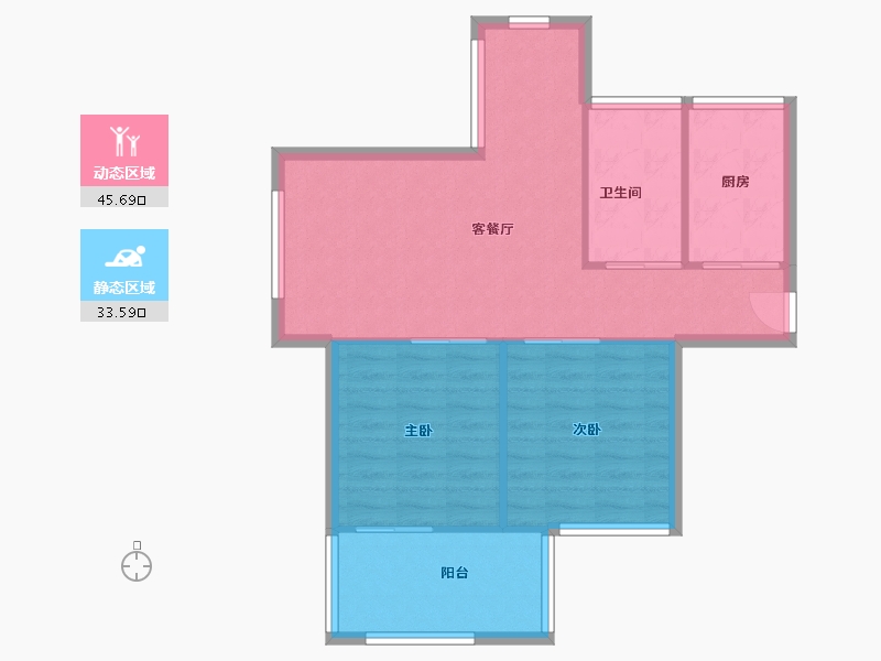 浙江省-绍兴市-永成天卸湾-72.32-户型库-动静分区