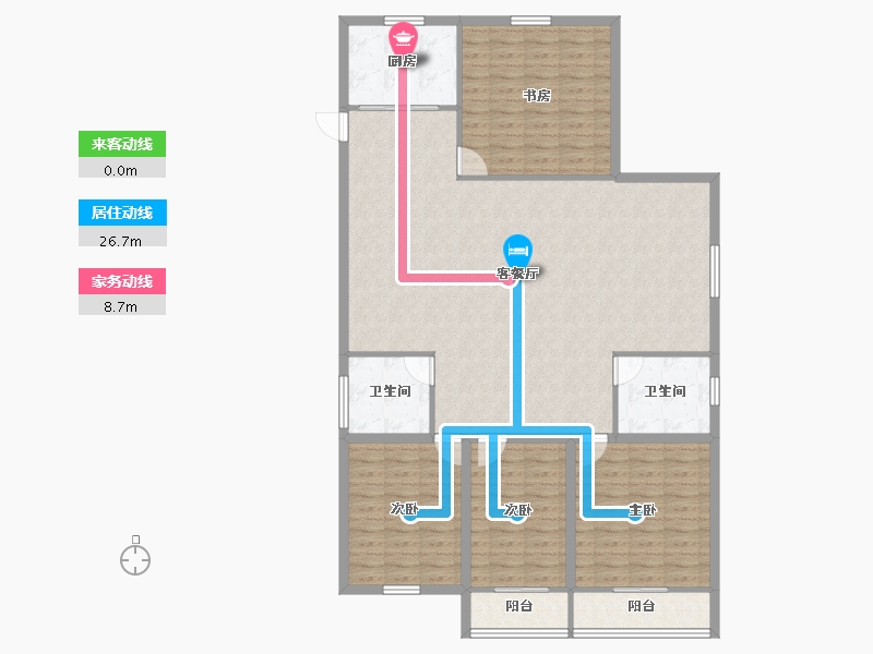 浙江省-杭州市-庆春苑-142.50-户型库-动静线