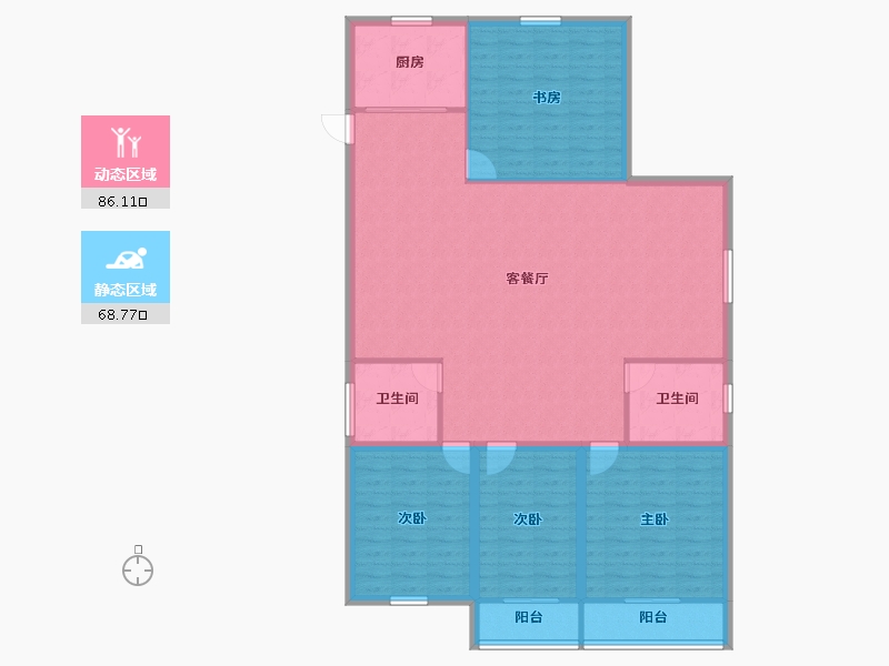 浙江省-杭州市-庆春苑-142.50-户型库-动静分区