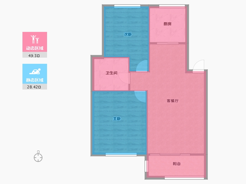 浙江省-绍兴市-梅泽嘉园-71.23-户型库-动静分区