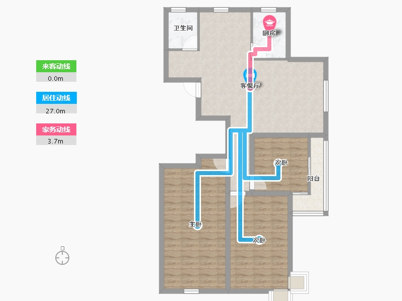 浙江省-杭州市-昆仑红苹果-91.56-户型库-动静线