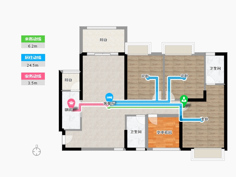 广西壮族自治区-南宁市-天湖御林湾-103.00-户型库-动静线