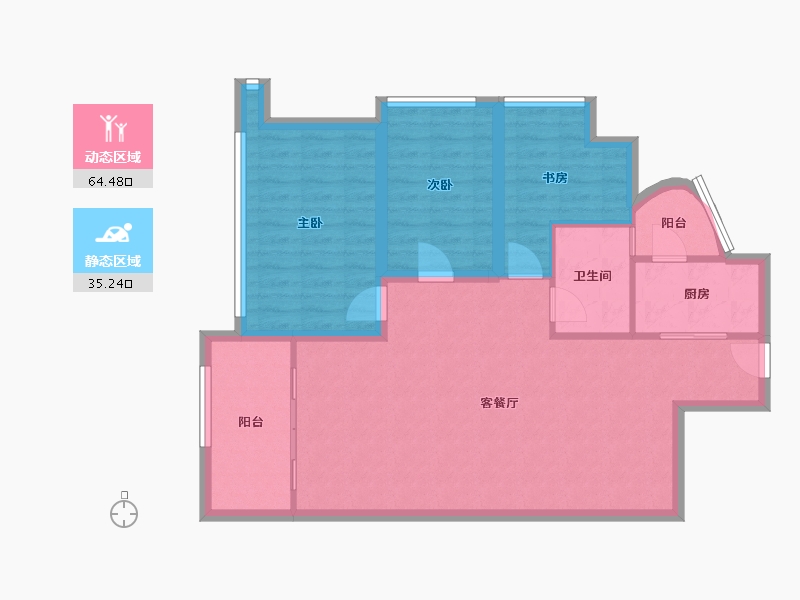 广东省-深圳市-金成时代家园-90.18-户型库-动静分区