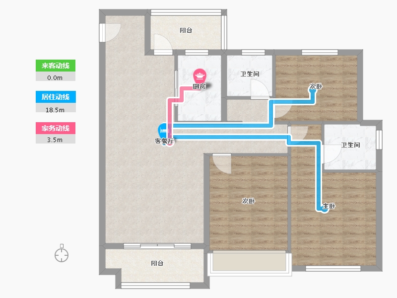 山东省-济宁市-济宁高新区国际人才社区才子嘉苑-101.60-户型库-动静线