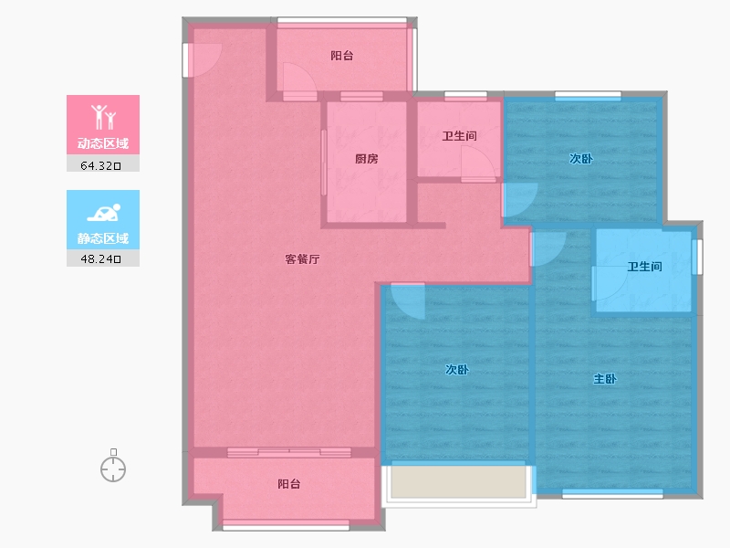 山东省-济宁市-济宁高新区国际人才社区才子嘉苑-101.60-户型库-动静分区