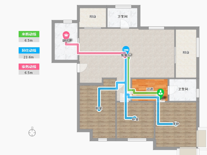 江苏省-淮安市-绿地世纪城-109.36-户型库-动静线