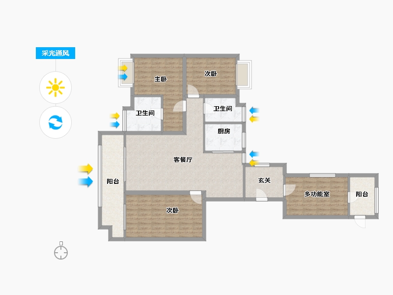 广东省-深圳市-华丰前海湾-115.81-户型库-采光通风