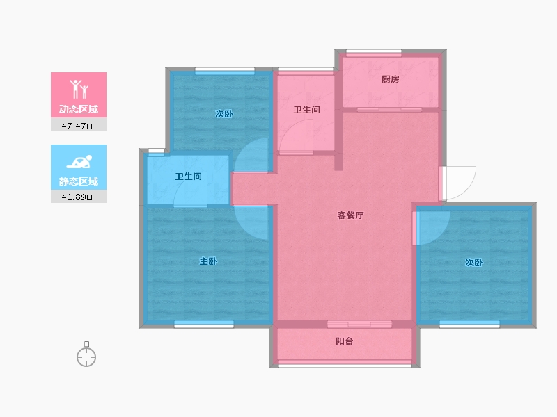 山东省-威海市-凤凰湖小区-80.00-户型库-动静分区