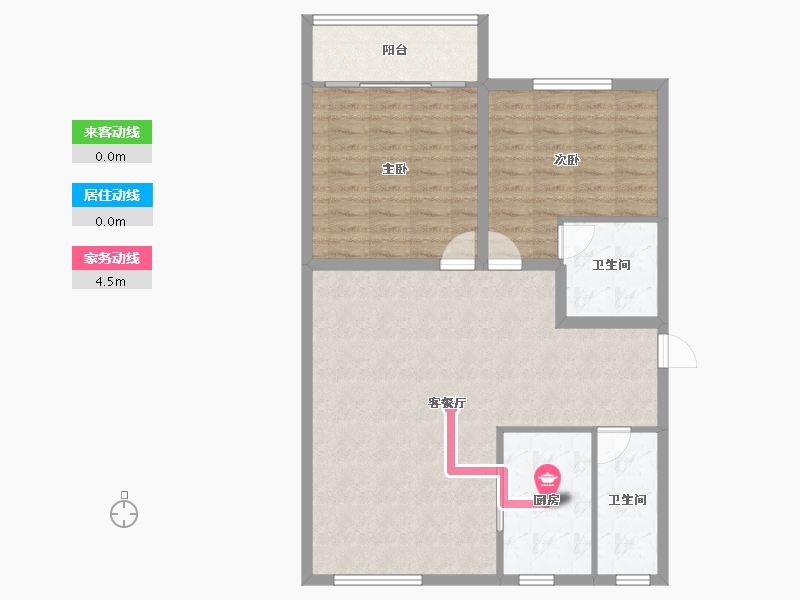 浙江省-杭州市-盛世嘉园(公寓住宅)-93.00-户型库-动静线