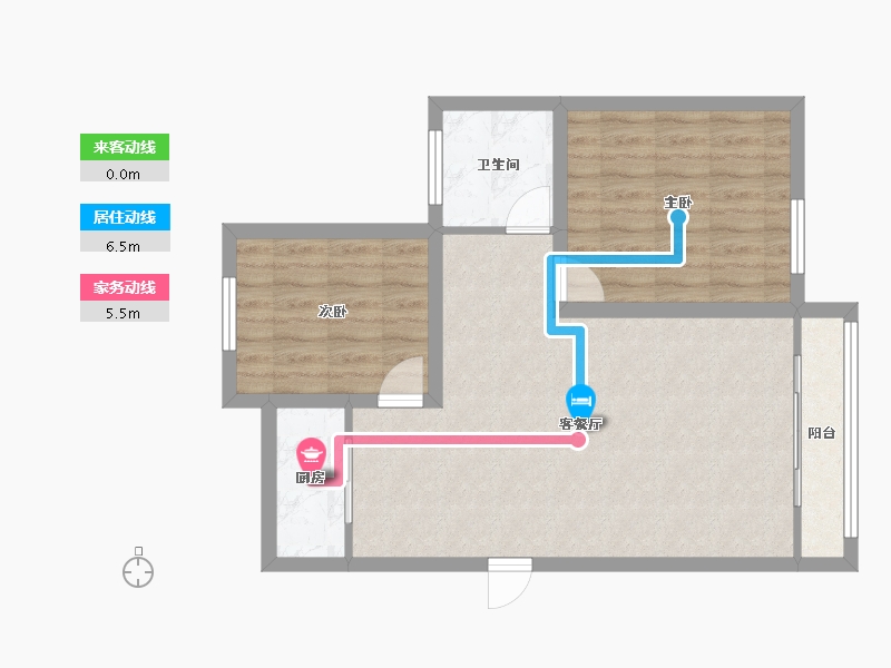 浙江省-杭州市-盛世嘉园(公寓住宅)-68.31-户型库-动静线