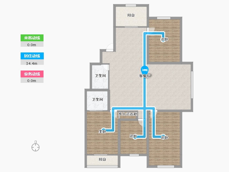 浙江省-杭州市-庆春苑-151.59-户型库-动静线