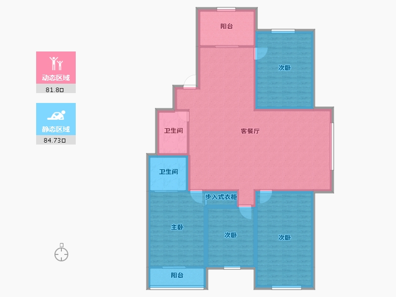 浙江省-杭州市-庆春苑-151.59-户型库-动静分区