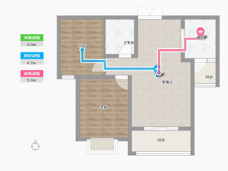 陕西省-榆林市-名慧华夏城-70.00-户型库-动静线