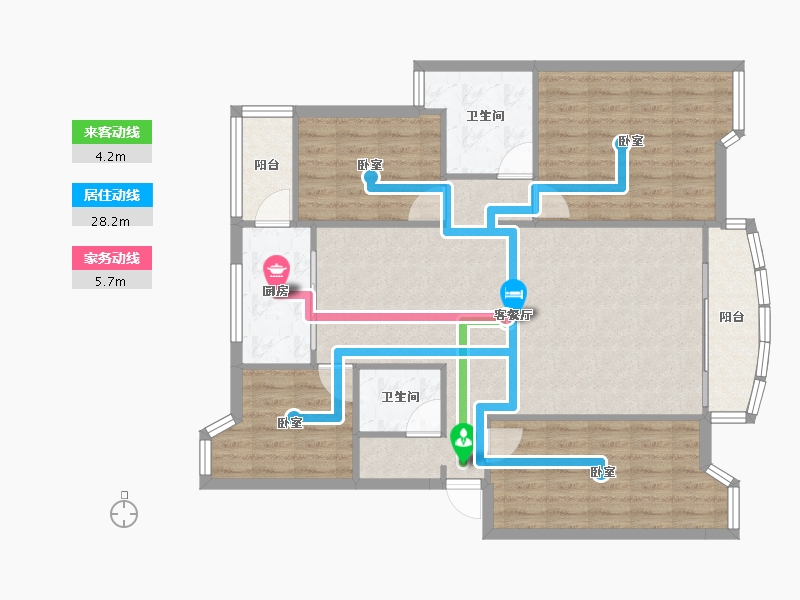 云南省-昆明市-江东安康园-103.33-户型库-动静线