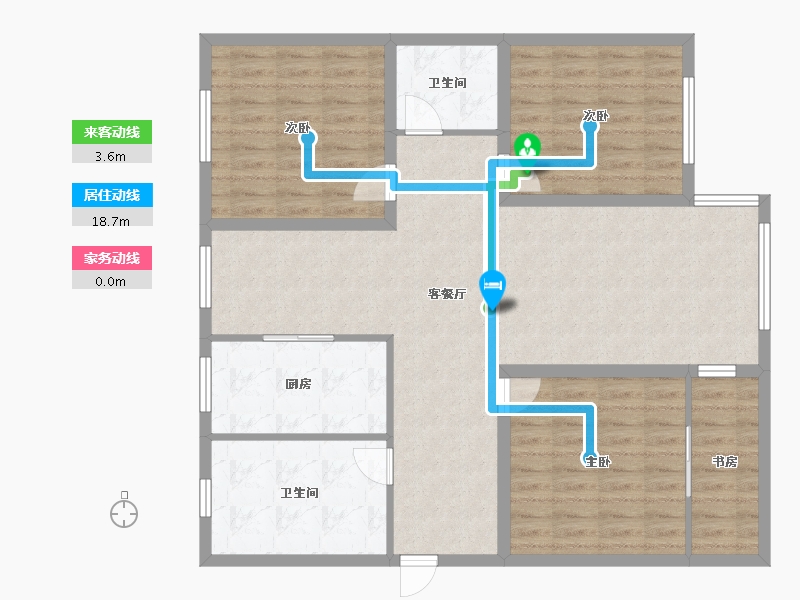 浙江省-杭州市-育才西苑-112.37-户型库-动静线