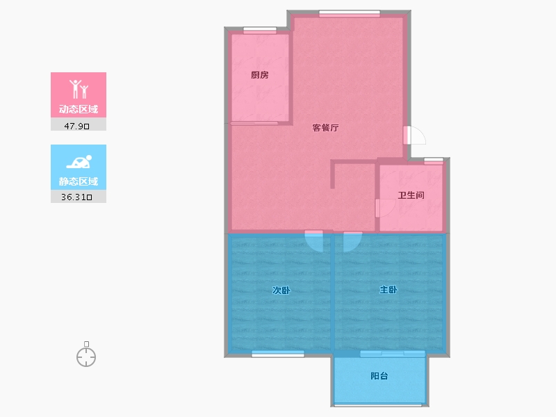 浙江省-宁波市-京华茗苑-77.00-户型库-动静分区