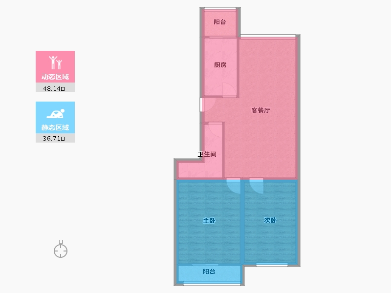 天津-天津市-书香园-76.28-户型库-动静分区