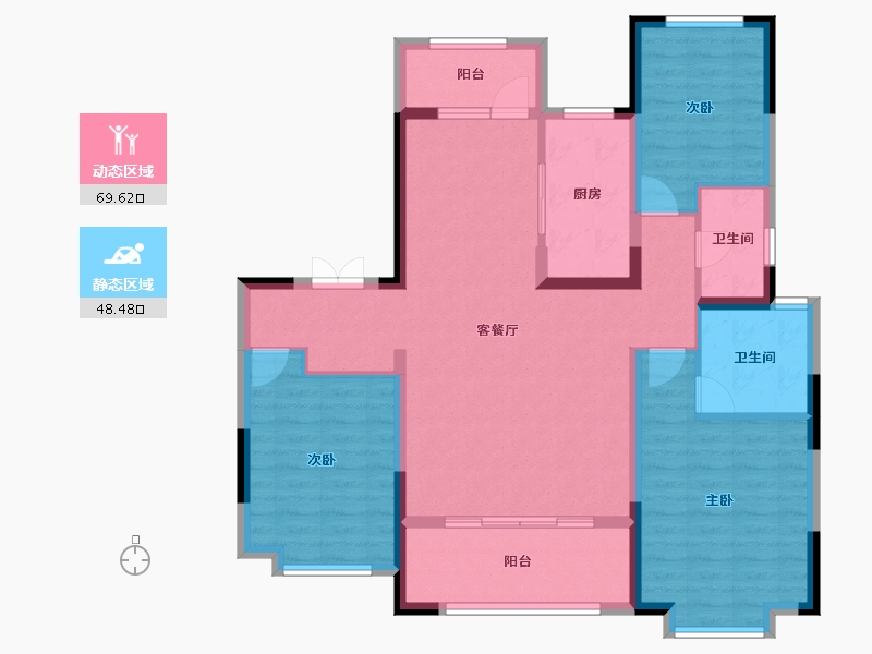 山东省-临沂市-凤凰水城-105.68-户型库-动静分区