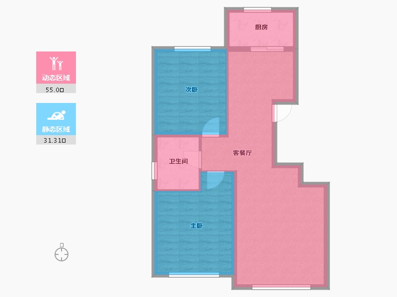 黑龙江省-牡丹江市-汇龙外滩-78.00-户型库-动静分区