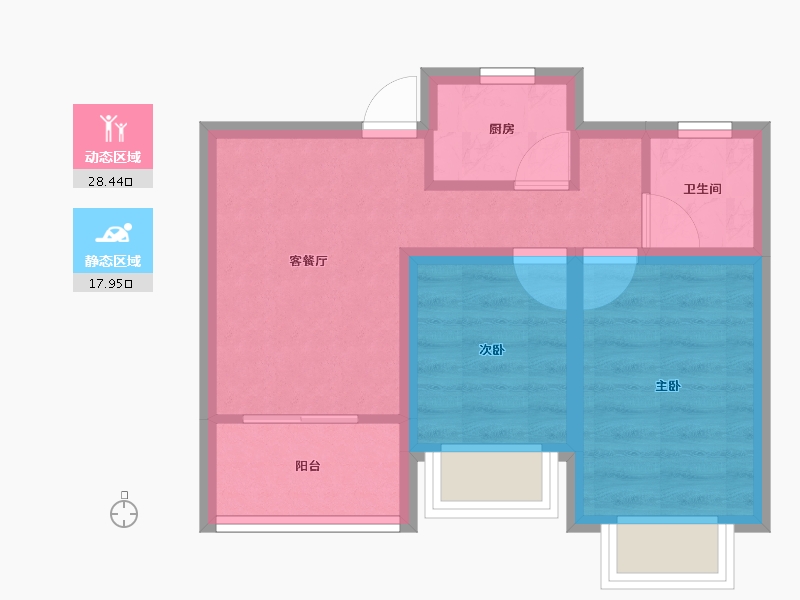 江苏省-苏州市-领秀金品花苑-40.19-户型库-动静分区