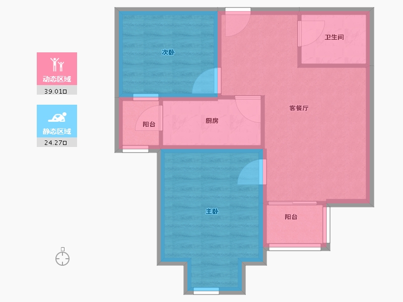 河南省-郑州市-阳光花苑-56.00-户型库-动静分区