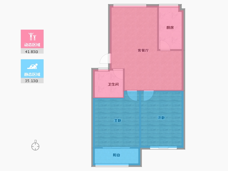 浙江省-绍兴市-山隐新村-70.94-户型库-动静分区