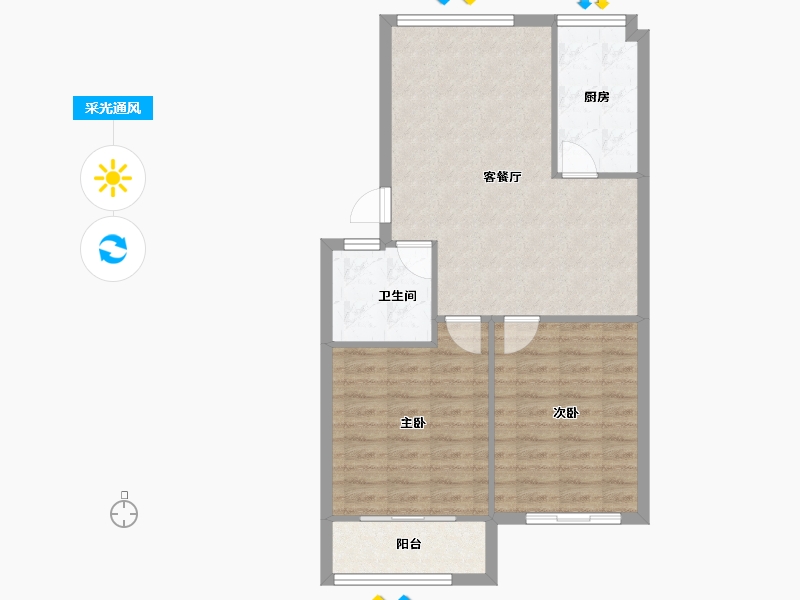 浙江省-绍兴市-山隐新村-70.94-户型库-采光通风