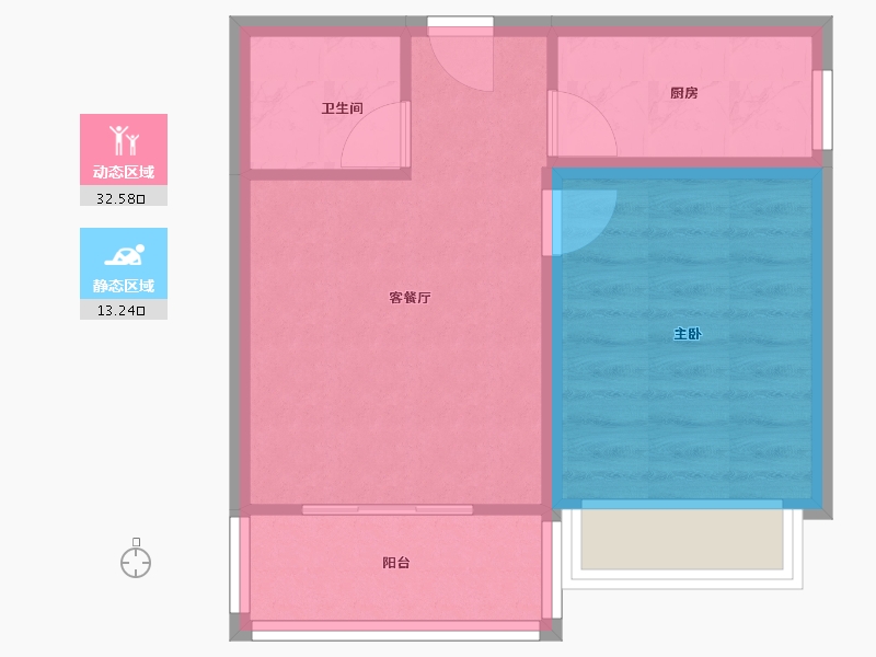 河南省-郑州市-阳光花苑-40.58-户型库-动静分区