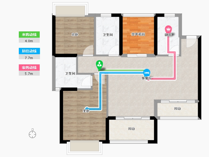 广西壮族自治区-南宁市-天湖御林湾-85.21-户型库-动静线