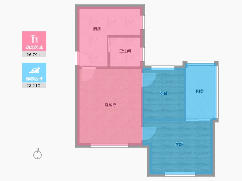 浙江省-宁波市-联丰北区-44.00-户型库-动静分区