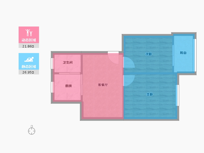 浙江省-宁波市-后河小区-44.00-户型库-动静分区