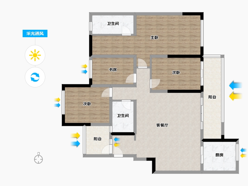 四川省-成都市-保利天空之城-120.00-户型库-采光通风