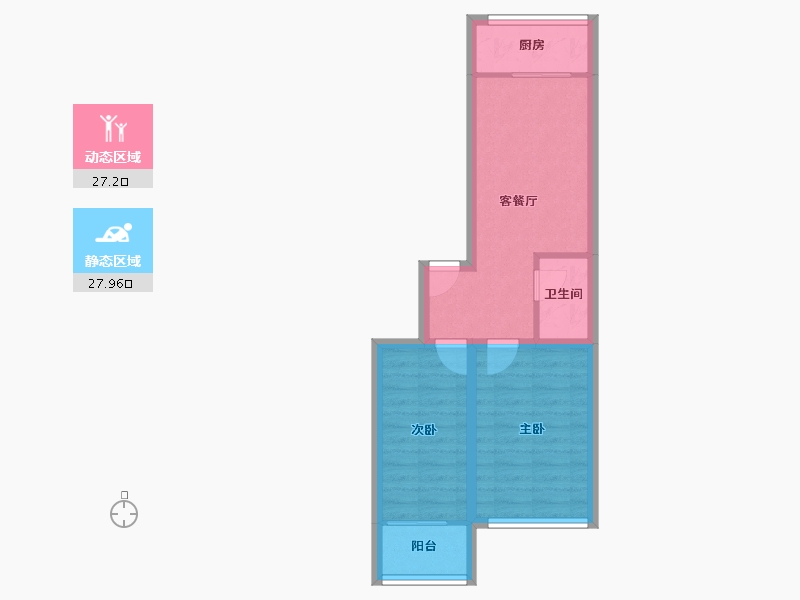 辽宁省-大连市-盛新园-48.58-户型库-动静分区