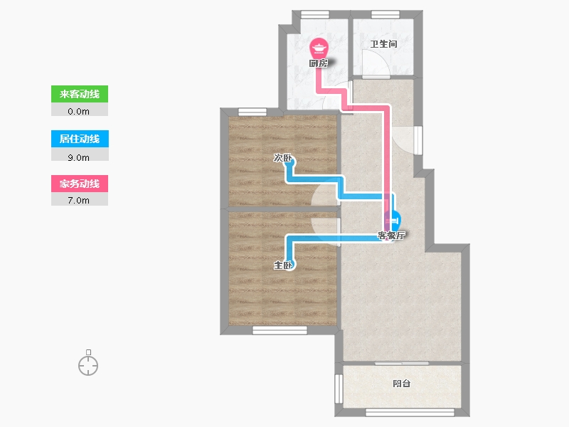 浙江省-宁波市-望童北苑-55.00-户型库-动静线