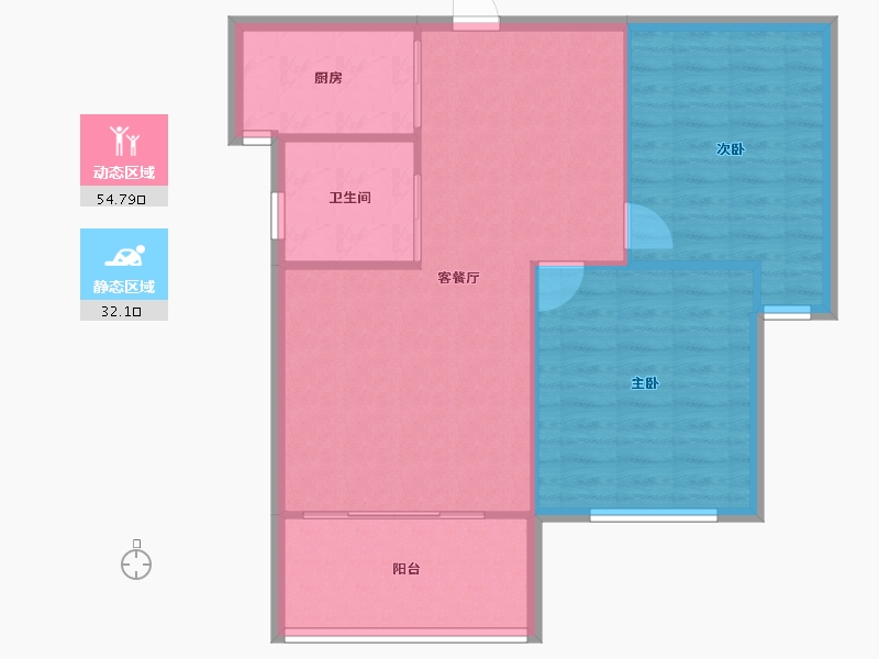 江西省-上饶市-龙华凤凰城-80.04-户型库-动静分区