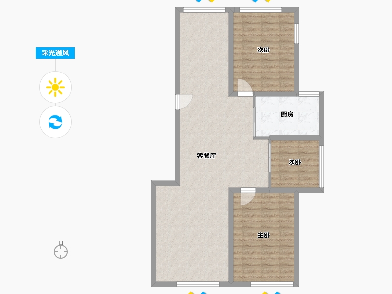 辽宁省-大连市-澳南明秀山庄-90.21-户型库-采光通风