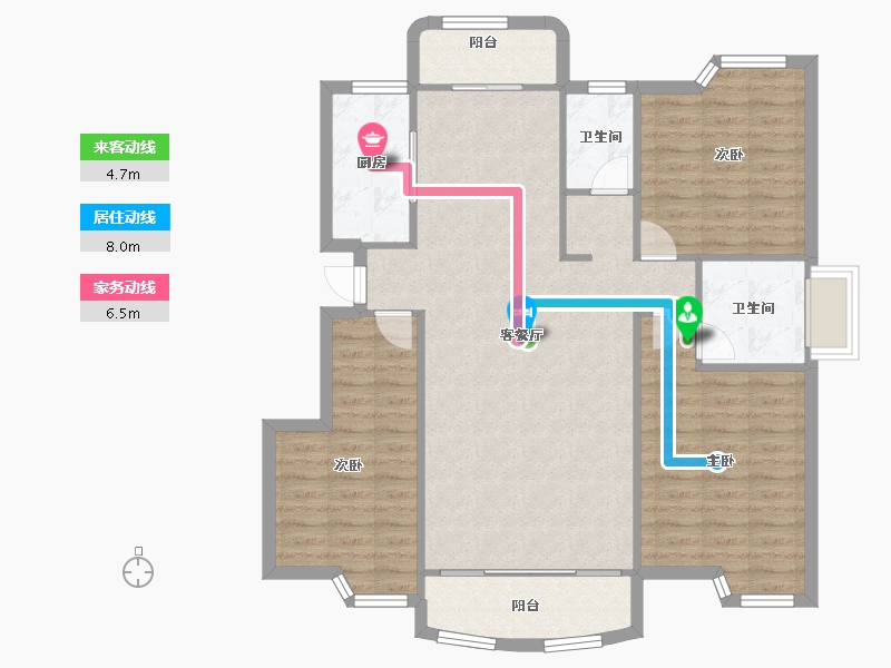 云南省-昆明市-江东安康园-104.88-户型库-动静线