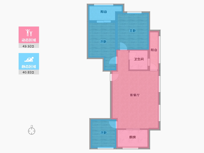 山东省-潍坊市-大有世家仁和家园-91.04-户型库-动静分区