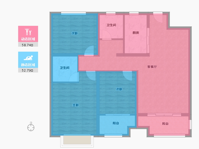 山东省-菏泽市-水岸学府-99.98-户型库-动静分区