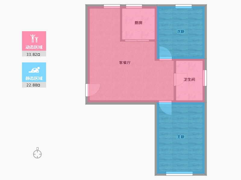 辽宁省-大连市-长春花园-50.49-户型库-动静分区