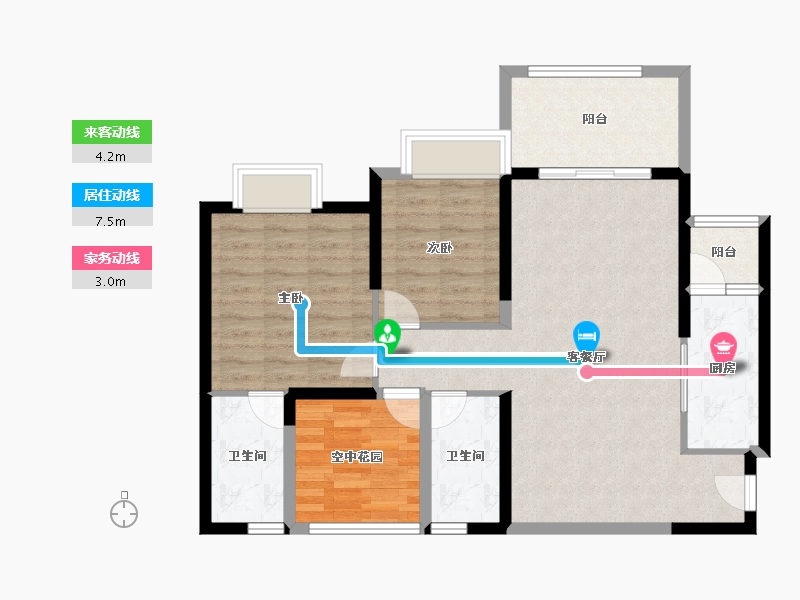 广西壮族自治区-南宁市-天湖御林湾-88.55-户型库-动静线