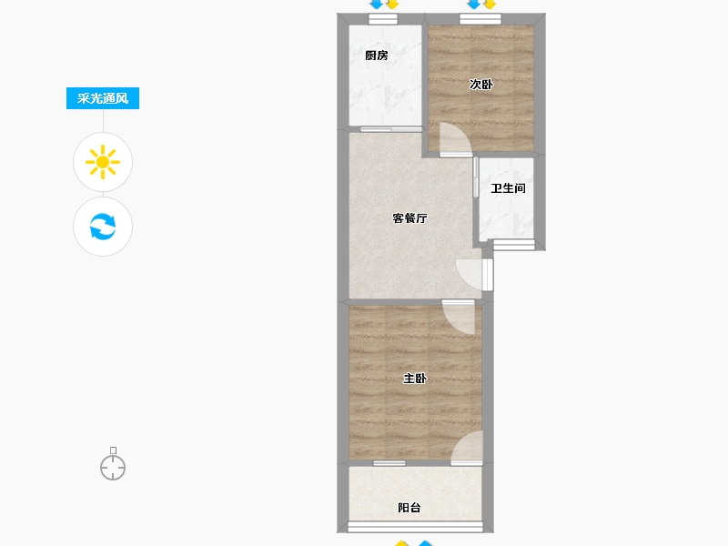 浙江省-宁波市-后河小区-38.00-户型库-采光通风