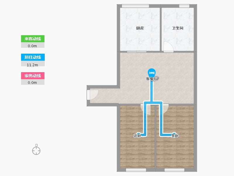 辽宁省-大连市-北良公寓-72.28-户型库-动静线