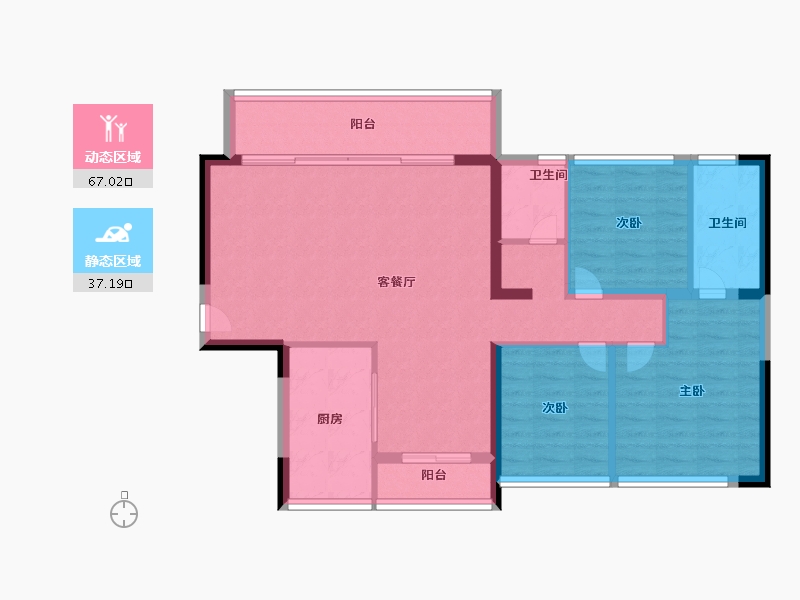 广东省-惠州市-金沙世纪城-93.99-户型库-动静分区