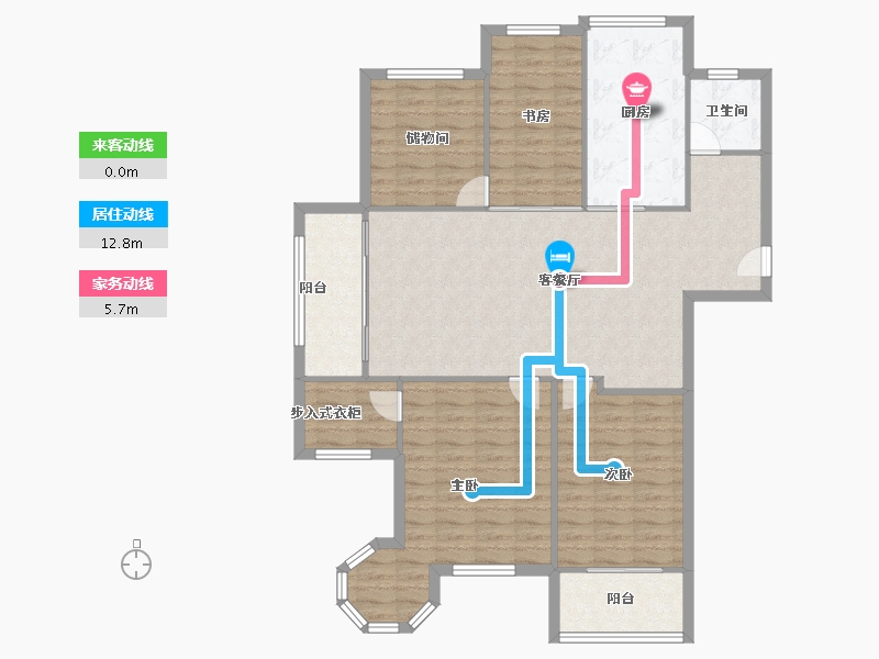 山东省-烟台市-天籁花园小区-114.00-户型库-动静线